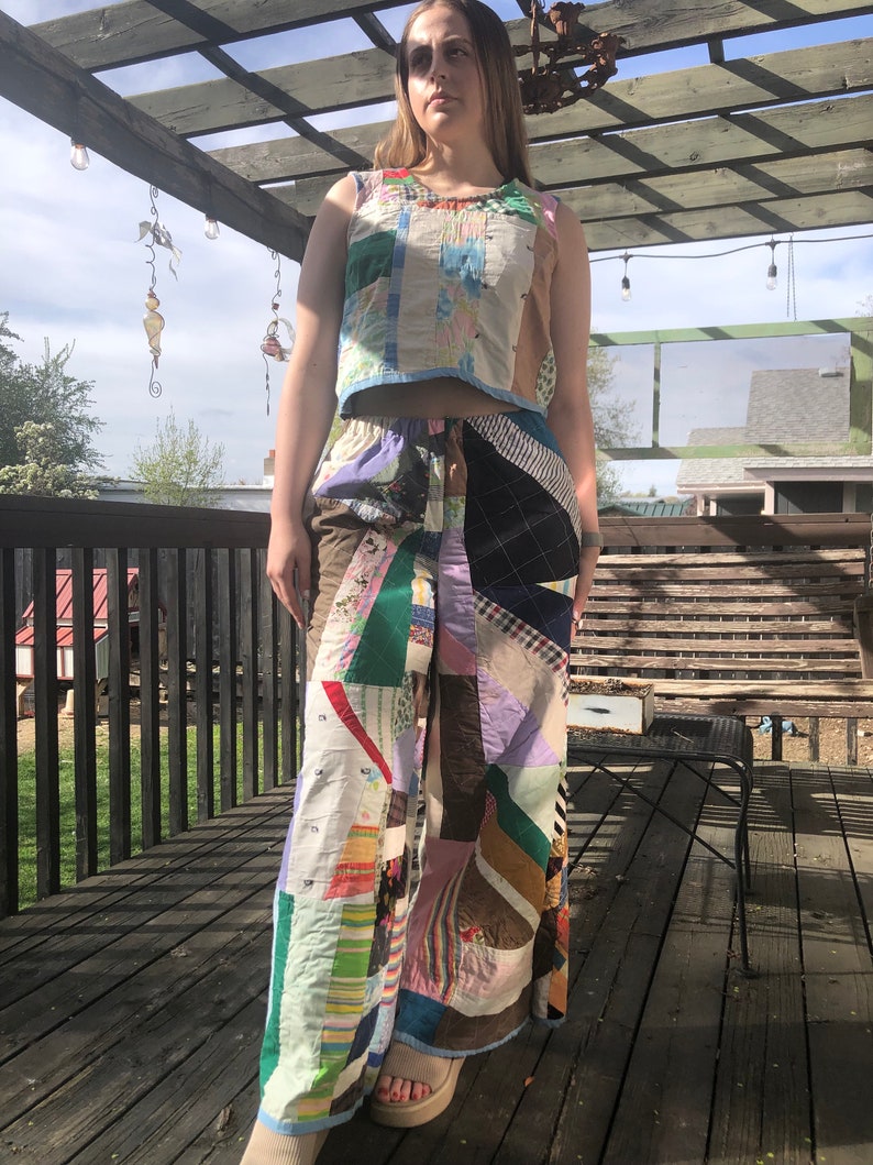 Vintage Upcycled Quilt Pant
